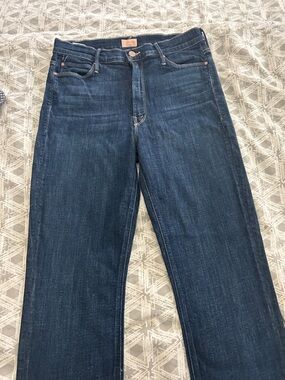 MOTHER Women’s Straight Jeans in Deep Blue Wash